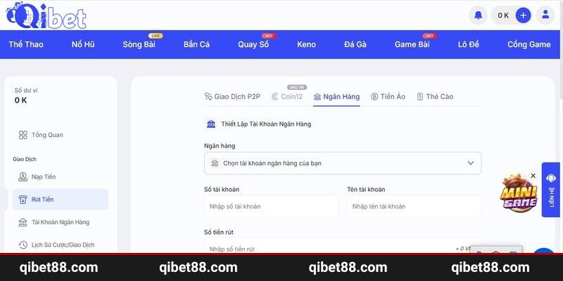 Quy định bắt buộc cần nắm vững khi rút tiền QIBET