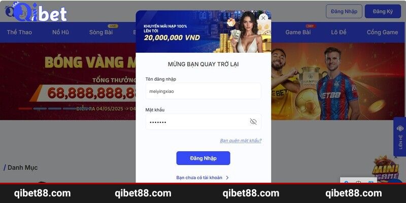 Hướng dẫn lấy lại tài khoản QIBET chuẩn xác nhất 